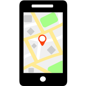 Téléphone portable avec la Google Maps